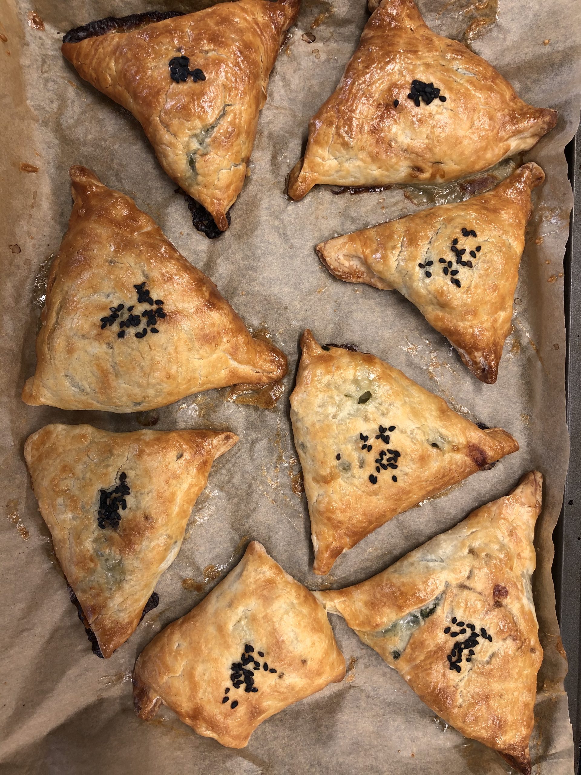 Cheese and Spinach Filo Parcels