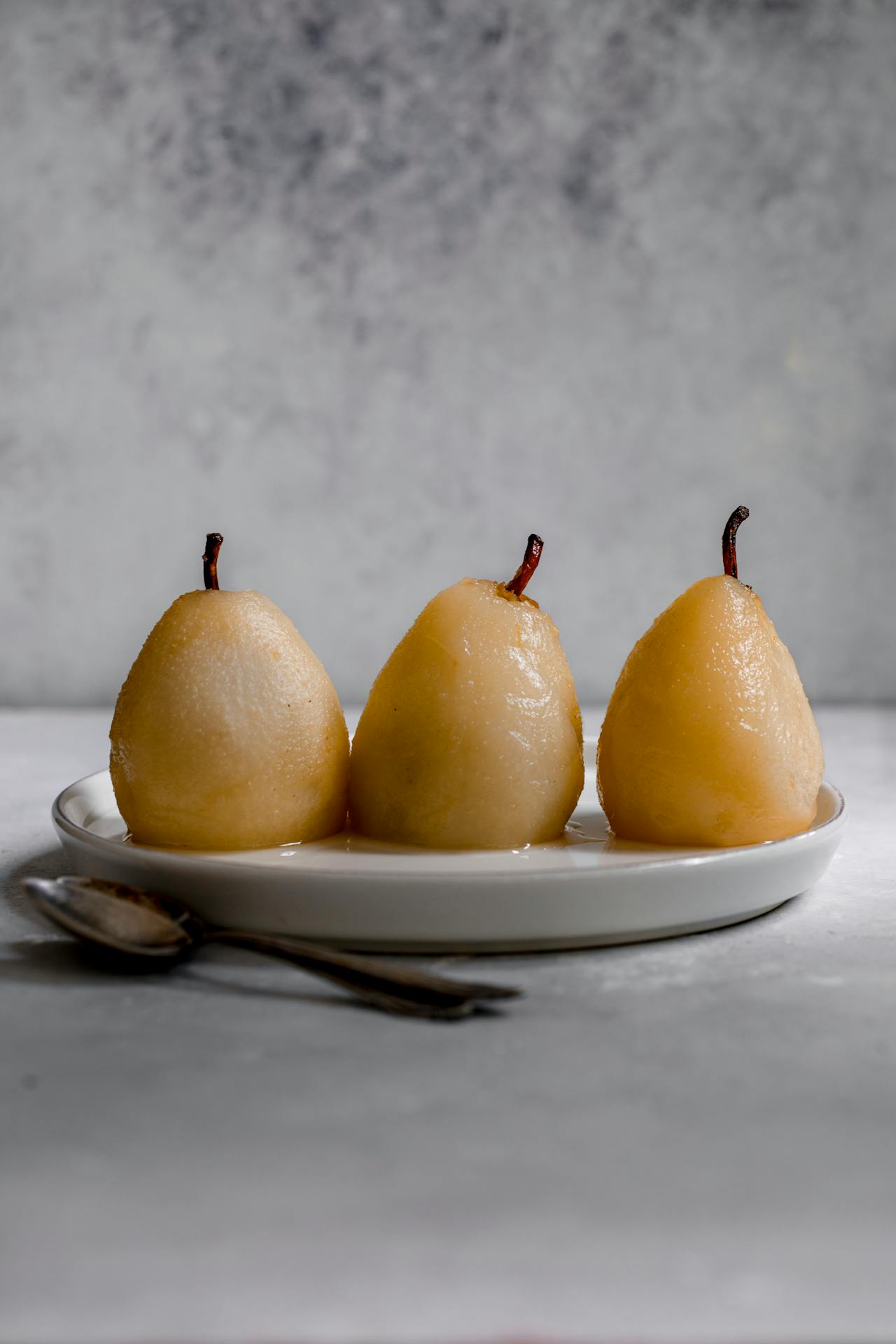 Elderflower, Blackberry and Rose Poached Pears