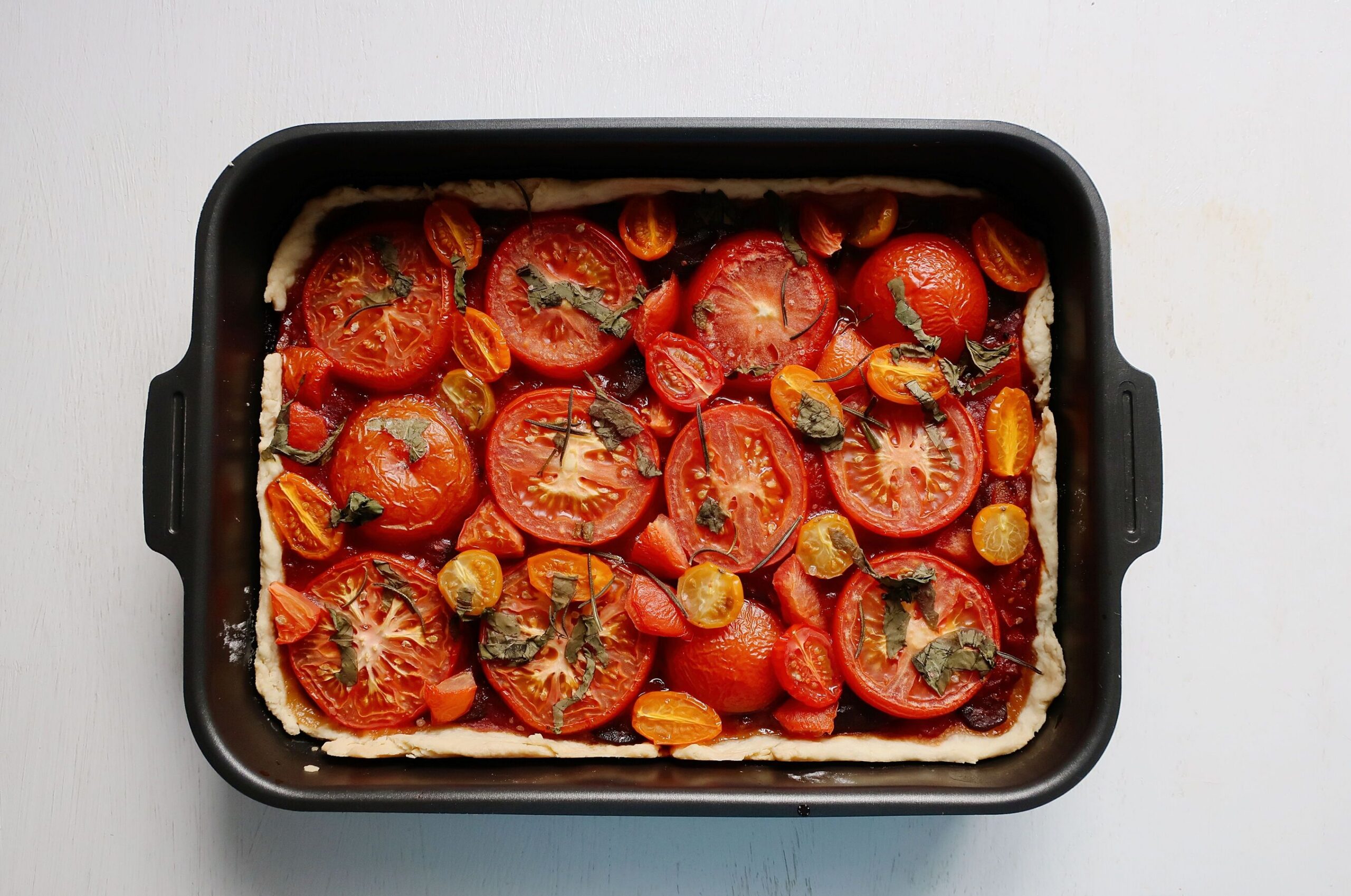 Roasted Tomatoes and Courgettes