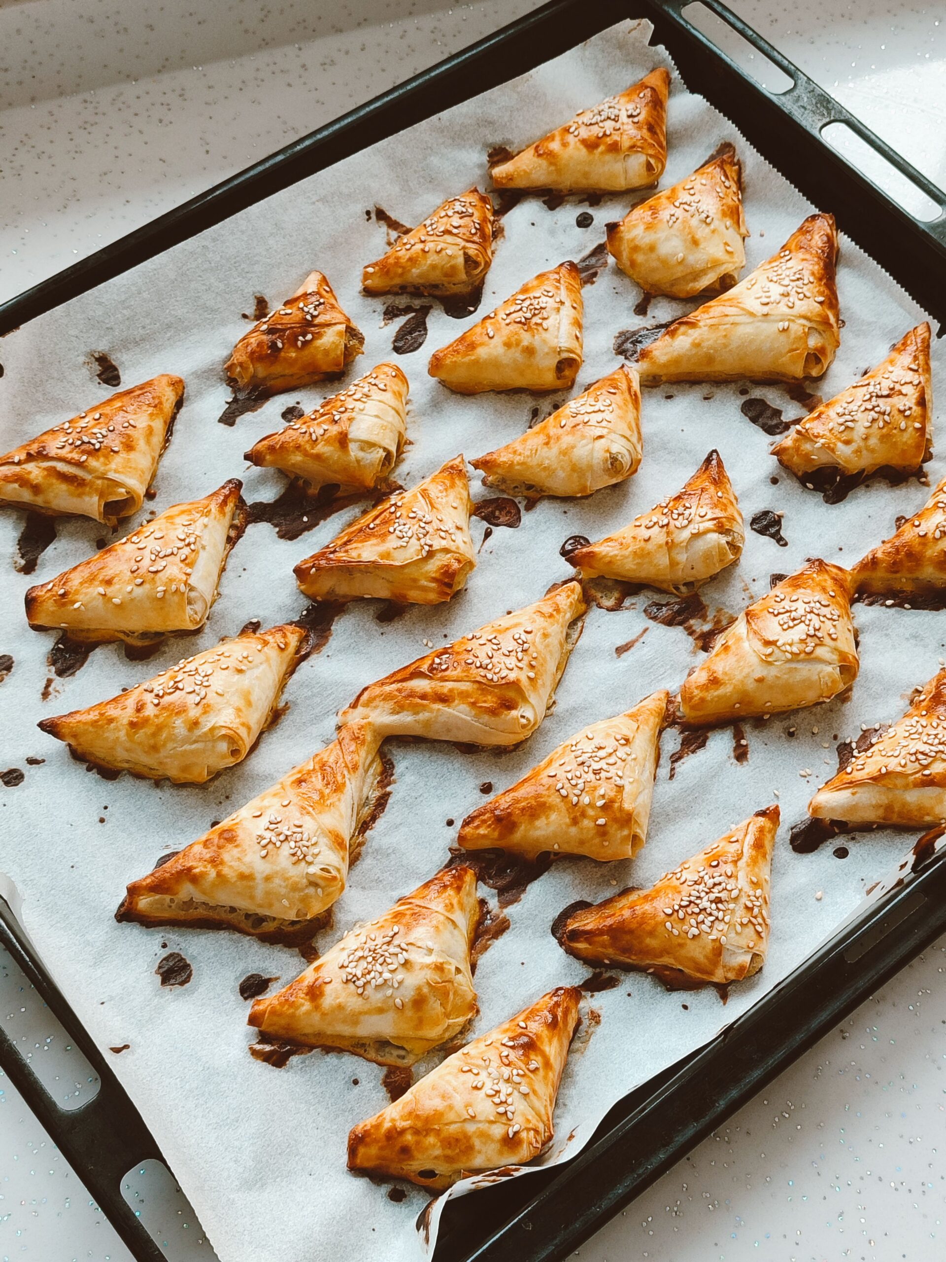 Cheese and Spinach Filo Parcels