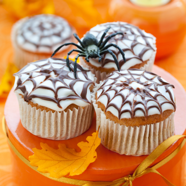 spider web cupcakes
