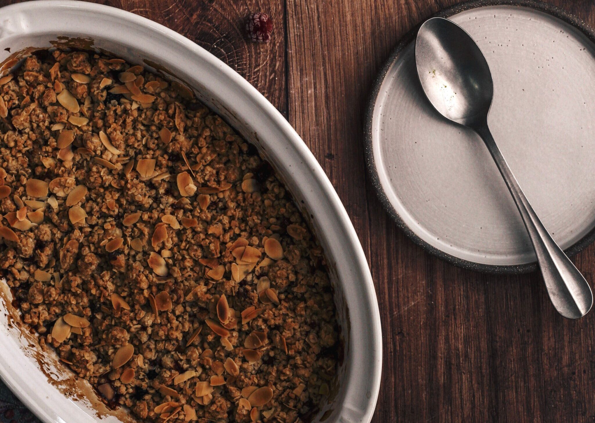 Cauliflower Crumble with blue cheese and toasted walnuts
