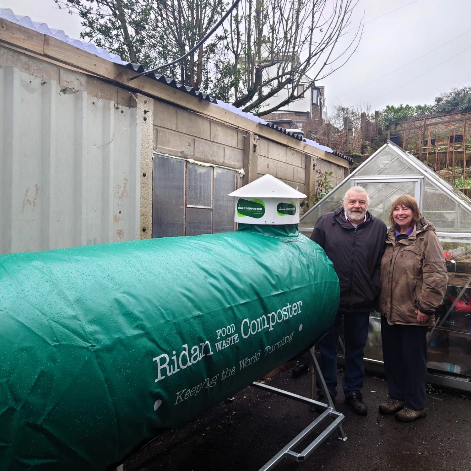 ‘Rupert the Rocket Ridan’ creates compost from the scraps from The Bevendean Cooperative Pub to feed the community garden.